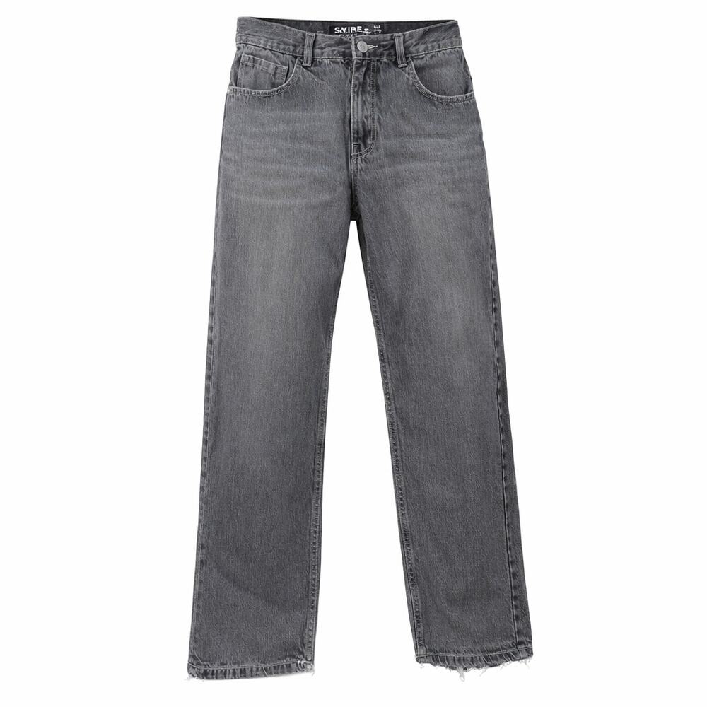 Avirex Jeans Men's 34 Gray Vintage Straight Leg Distressed Denim Faded